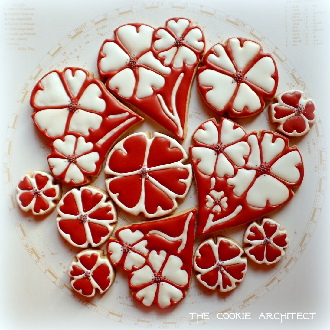 Valentine Heart Flowers | The Cookie Architect