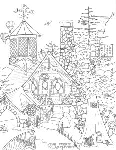 Adirondack Dreaming Coloring Page | The Cookie Architect