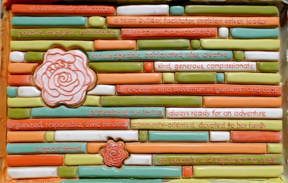 Rose Retires Cookie Mosaic | The Cookie Architect