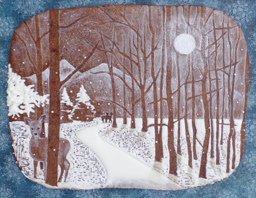 January Woods in Gingerbread | The Cookie Architect