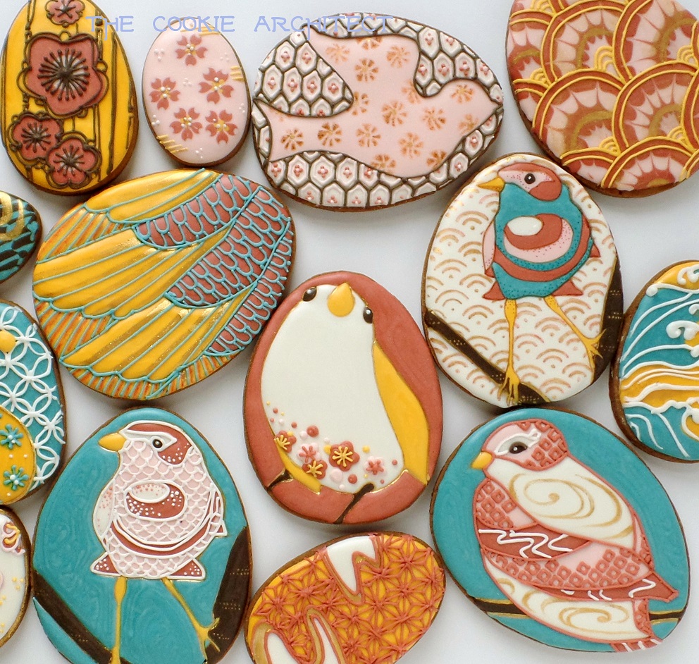 Japanese Birds Pink | The Cookie Architect