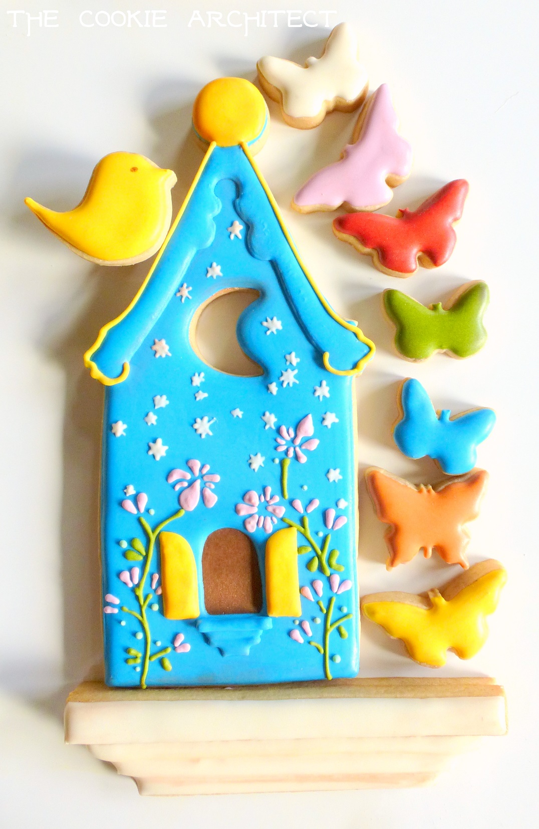 blue-birdhouse | The Cookie Architect