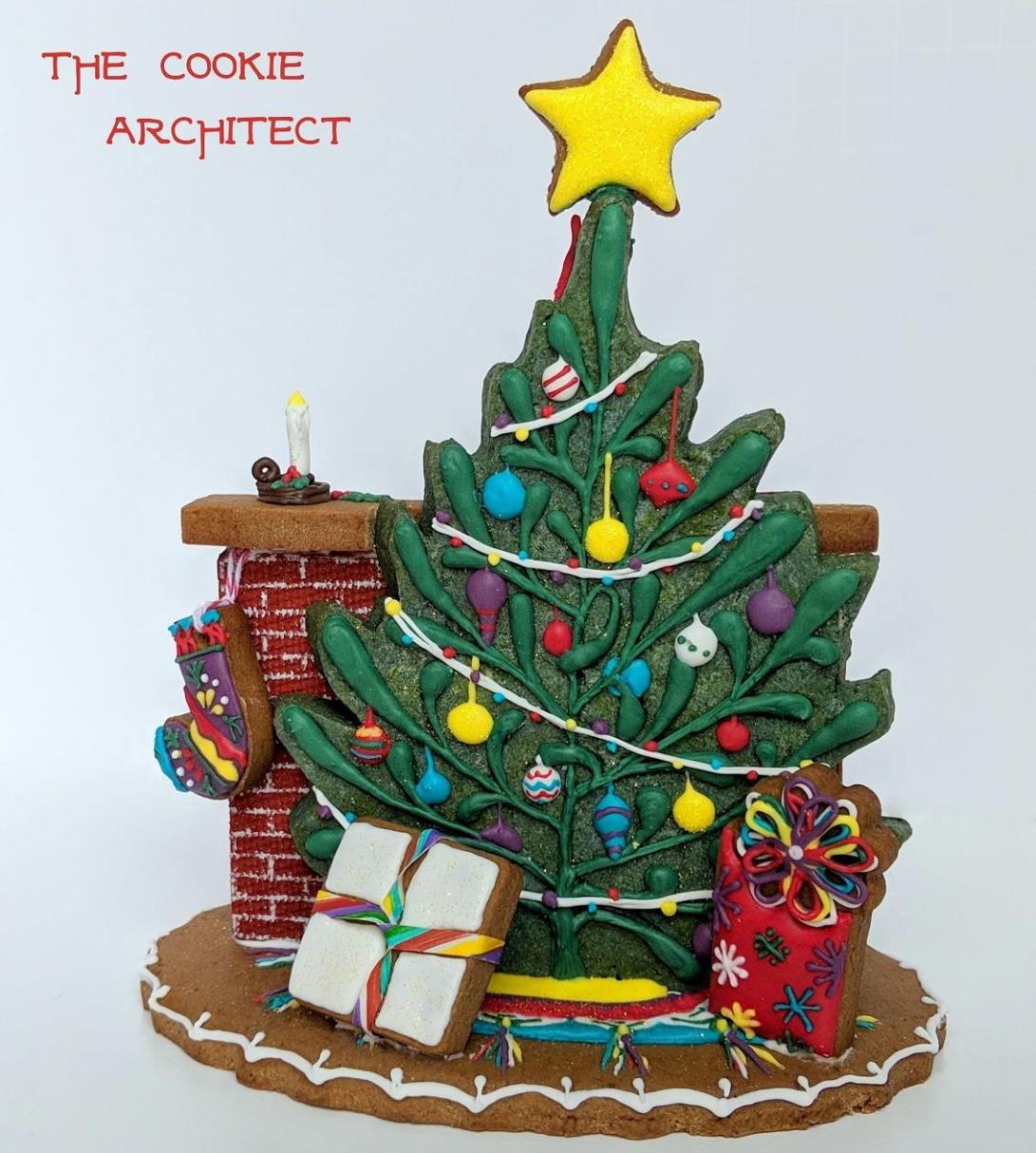 christmas centerpiece- tree side